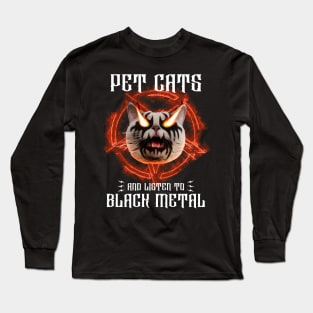 Black Cat Metal Long Sleeve T-Shirt